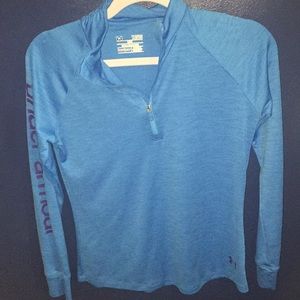 Girls Under Armour quarter-zip athletic top